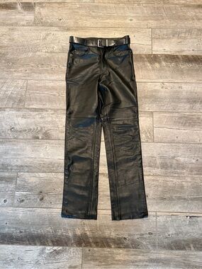 Wilson Black Leather Men's Pants